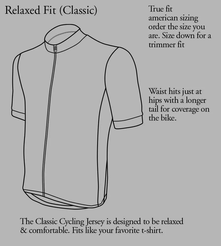 | Men's Classic Printed Cycling Jersey | Lightweight Sun Protection | Made in USA