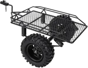 01 Trailer Hopper Trail, Metal Rc Bucket Trailer, Simulation Trailing Car Toy Set for D90 Scx10 DIY Parts Rc Crawler Car DIY Kit (Black)