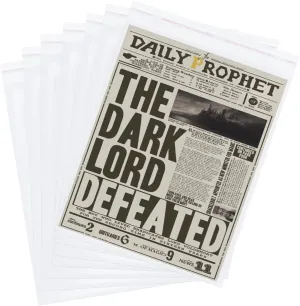 100 Pieces 13" x 18" Newspaper Sleeves Preservation 2 Mil Self-Adhesive Newspaper Plastic Bags Resealable Clear Bags for Newspaper