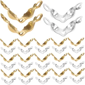 1000pcs Iron Bead Clasp Clips for Jewelry Accessories Silver Golden Handbag Buckles Plated Technology for Professional and Personal Use