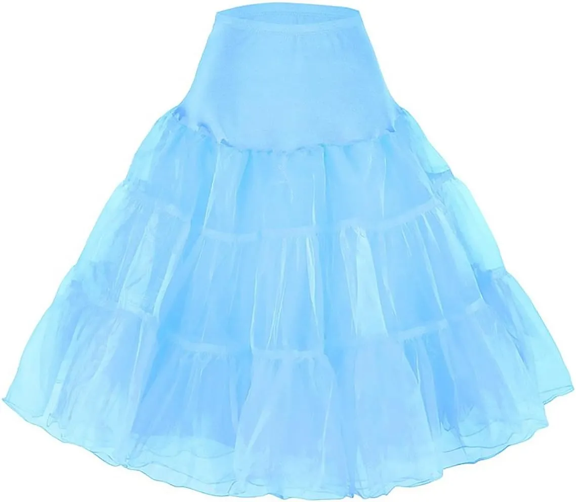 1950s Vintage Knee Length Crinoline Petticoats For Women Tulle skirts for under dresses 50s Clothing