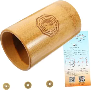 1set Divination Bucket Copper Compact Chinese Divination Game Props for Family Gatherings and Spiritual Guidance Traditional Meditation Supplies