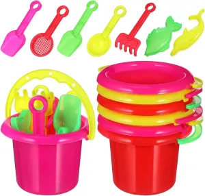 24Pcs Mini Beach Bucket for Sand Buckets for Fun Beach Backyard and More Promotes Creativity and Coordination Skills