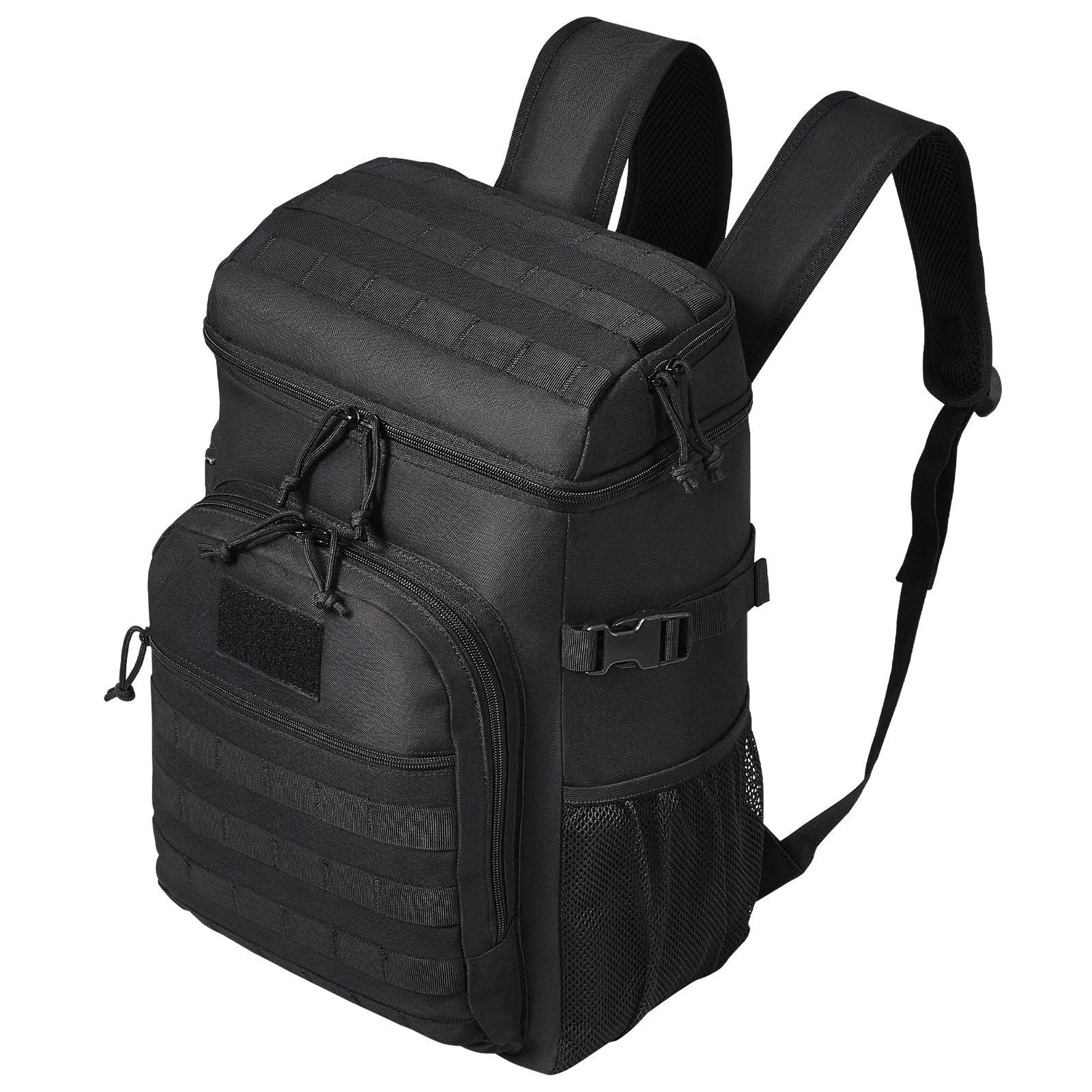 25L Insulated Lunch Bag with Molle Design and Multi-Pocket, 600D Cooler Lunch Box with Removable Storage Bags