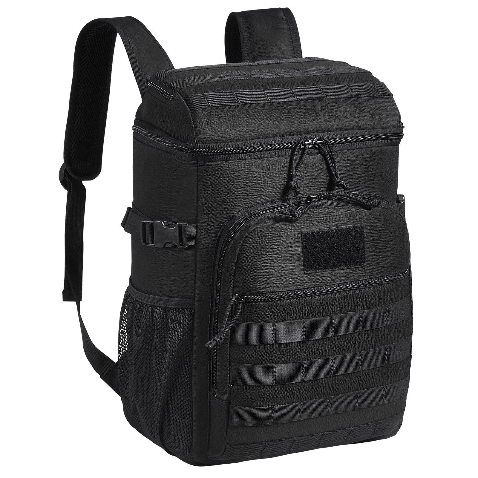 25L Insulated Lunch Bag with Molle Design and Multi-Pocket, 600D Cooler Lunch Box with Removable Storage Bags