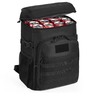 25L Insulated Lunch Bag with Molle Design and Multi-Pocket, 600D Cooler Lunch Box with Removable Storage Bags