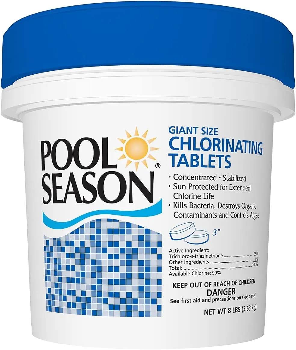3 Chlorine Tablets - 8LB Bucket (8lb3inch)