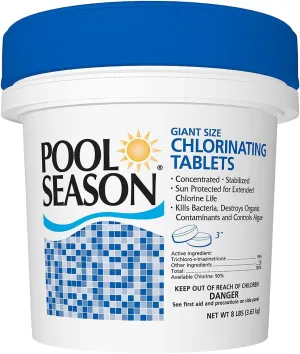 3 Chlorine Tablets - 8LB Bucket (8lb3inch)