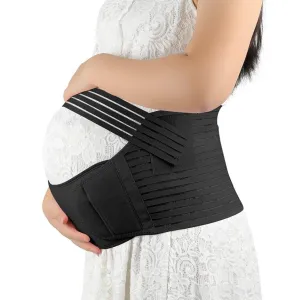 3-in-1 Maternity Abdominal Support Belt - Adjustable Pregnancy Belly Band for Prenatal & Postpartum Care, Relieves Back Pain - Machine Washable, Perfect for Expecting Moms