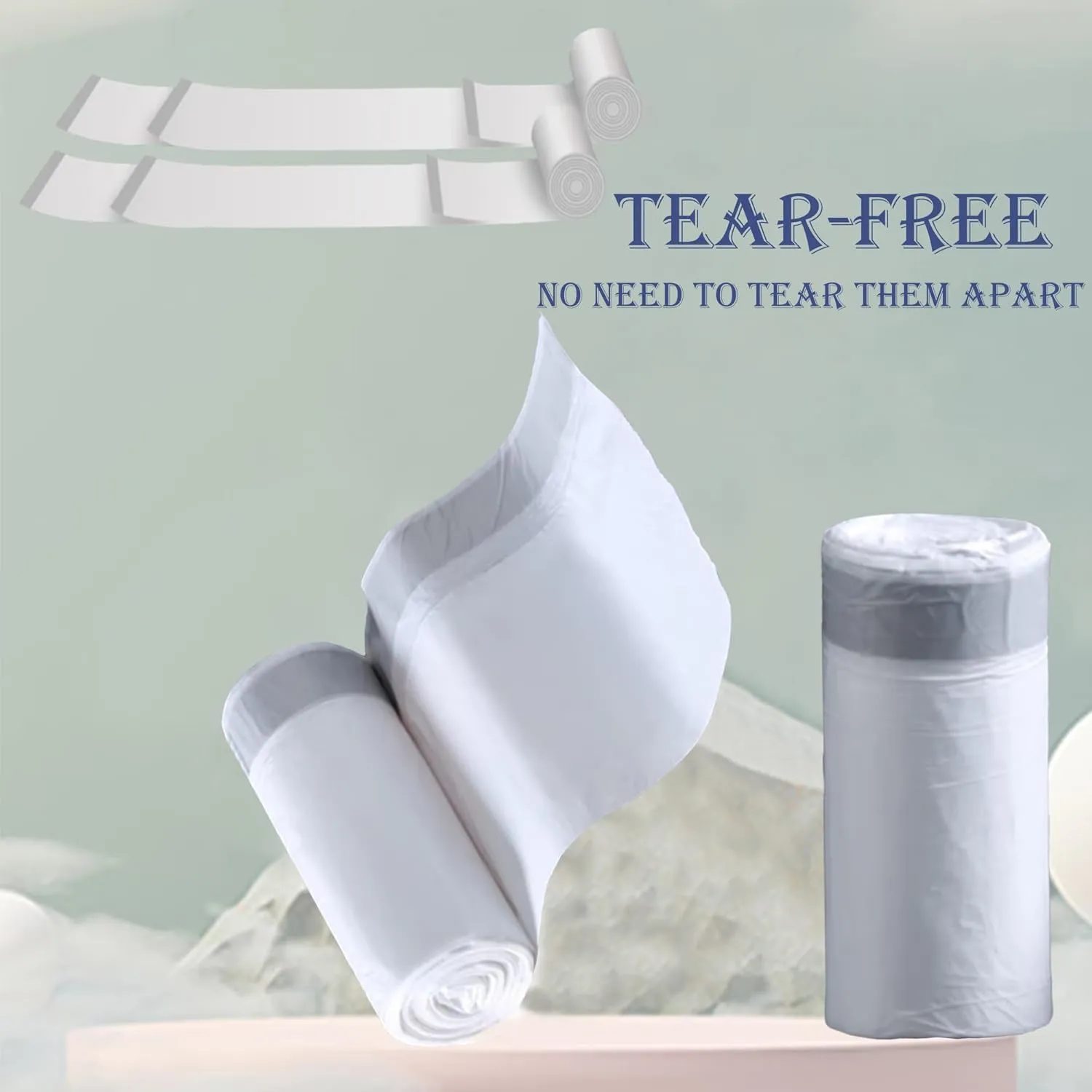 5 Gallon Heavy Duty Trash Bags 1.2 Mil Thick with Reinforced Drawstring | Compatible with 5 Gallon Bucket & Mesh Trash Can & Fit All 5 Gallon Trash Can | Tear & Leak Resistant
