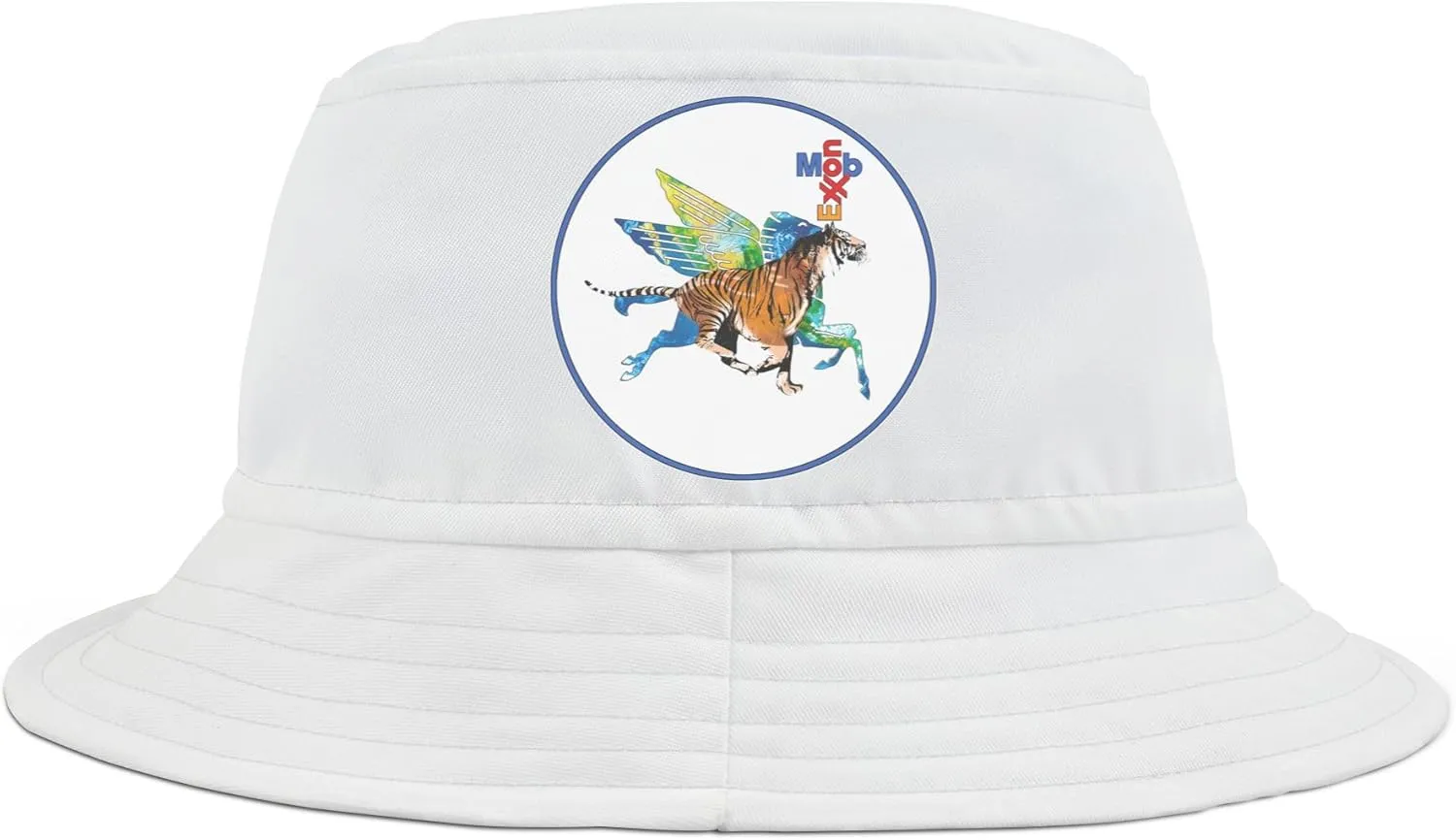 6887 Exxon Mobile Hybrid Tiger Pegasus - Bucket Hat - Gift White