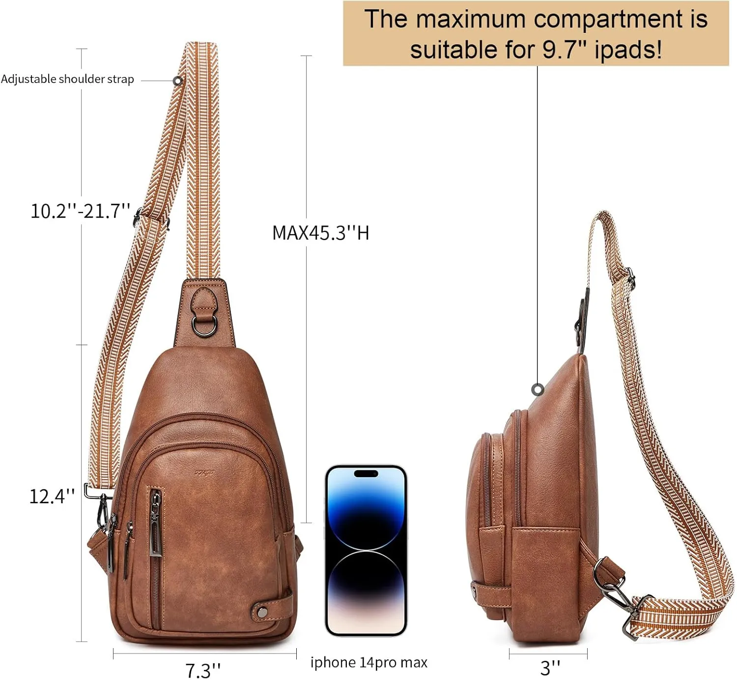 7L Sling Bag Crossbody Bags for Women Fanny Packs Purses Cross Body Bag for Woman Small backpack Travel Shoulder Bag handbags