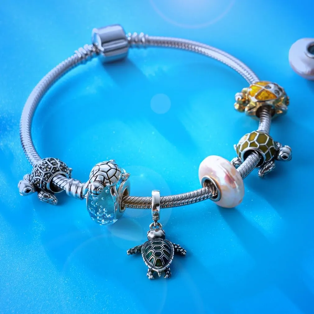 925 Sterling Silver Charms Gold, Jewelry for Bracelets and Necklaces, Family Love Mom Dangle Pendants, Heart Charms Hawaii Beads, Birthday Gift for Women