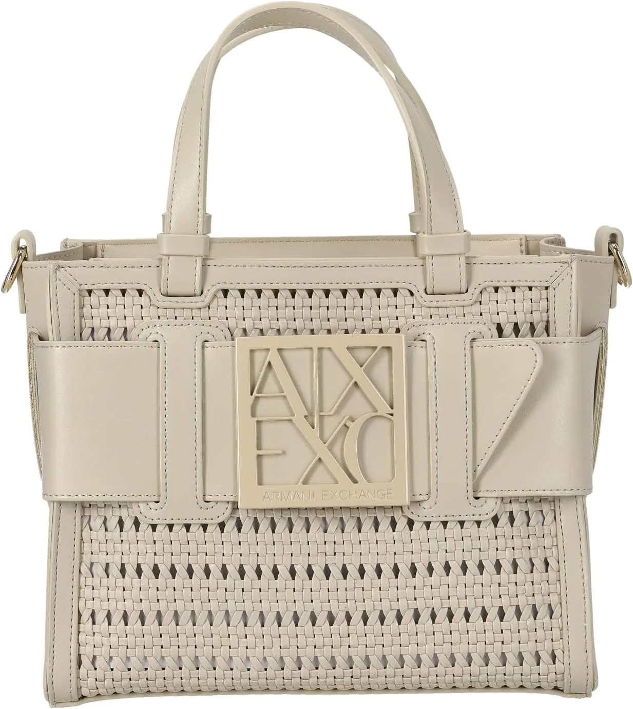 A | X ARMANI EXCHANGE Susy Medium Mesh Tote, Dusty Ground-Dusty Ground