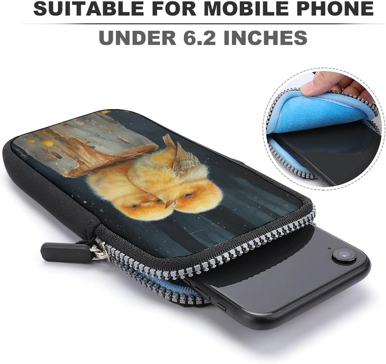 Abstract Impressionism Parrots Crossbody Mobile Phone Bag Smartphone Bag With Adjustable Strap