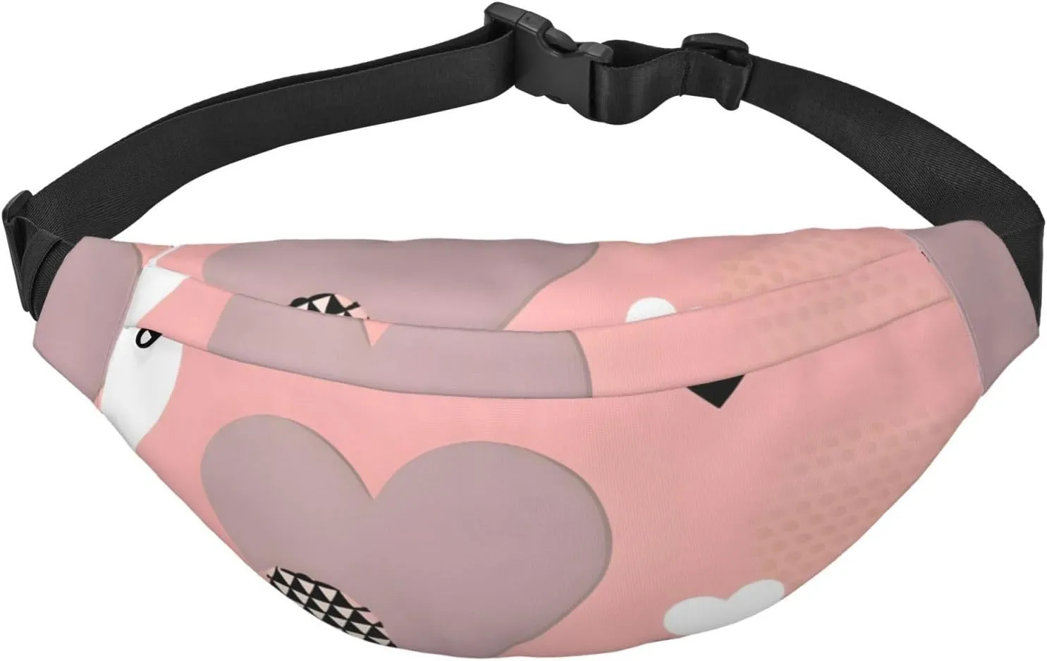 Abstract Love Chart Men'S And Women'S Waist Pack, Crossbody Bag With Adjustable Belt For Running, Traveling, Sports, Hiking