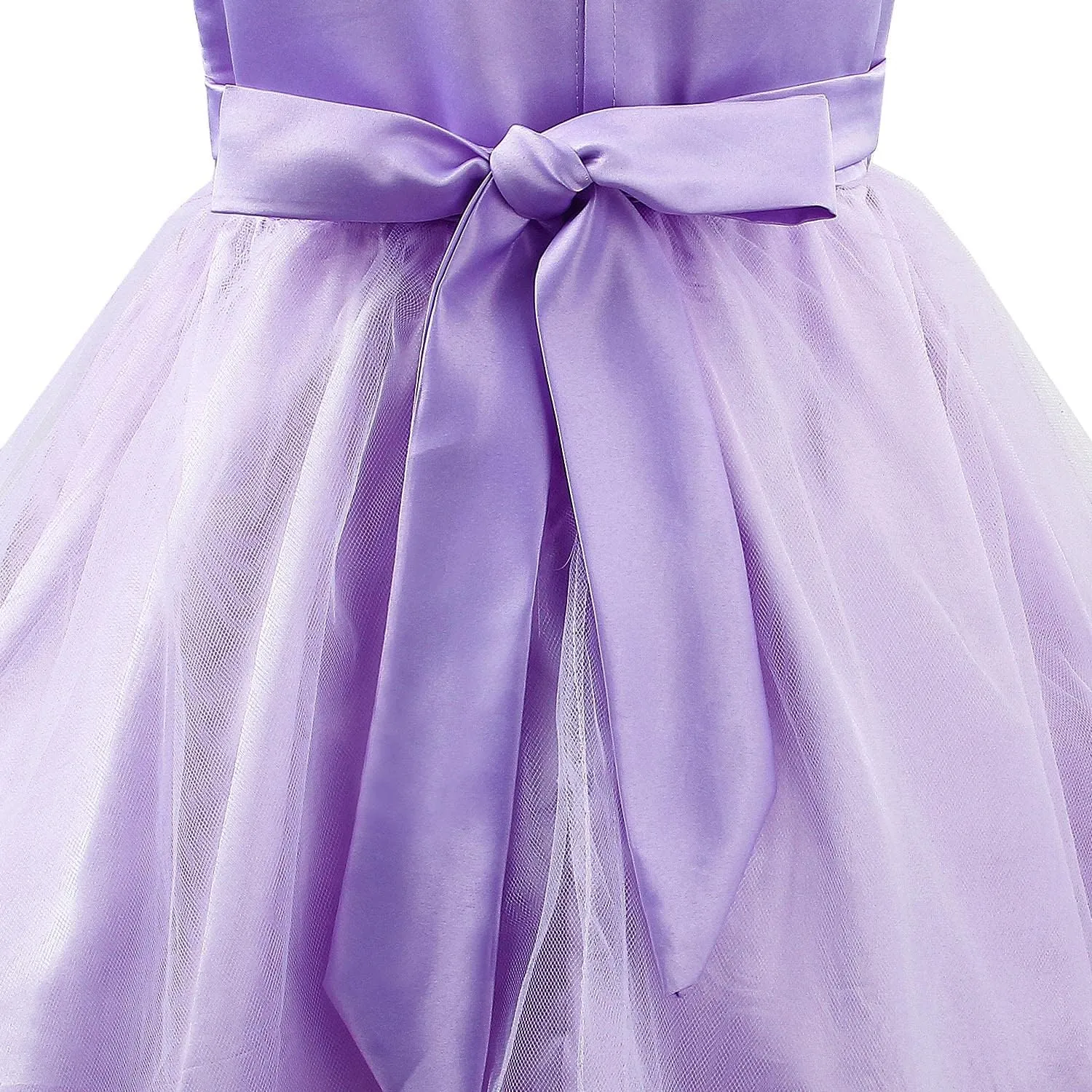 Acecharming Girls Dresses Sequin Flower Girls Party Dress Bridesmaid Ball Gown Wedding Tulle 3-10 Years