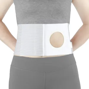 Adjustable Ostomy Hernia Belt - Breathable Stoma Support Belt for Colostomy & Ileostomy Bag Holder - Post Operative Care, Fit for Men & Women (L)