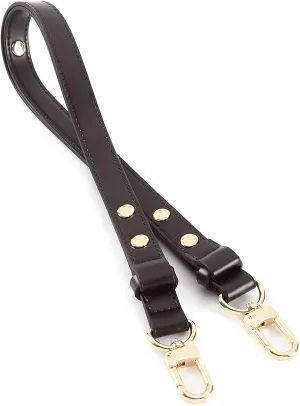 Adjustable PU Leather Purse Handle Shoulder Crossbody Strap for Handbag Bucket Bag (Coffee - Gold)