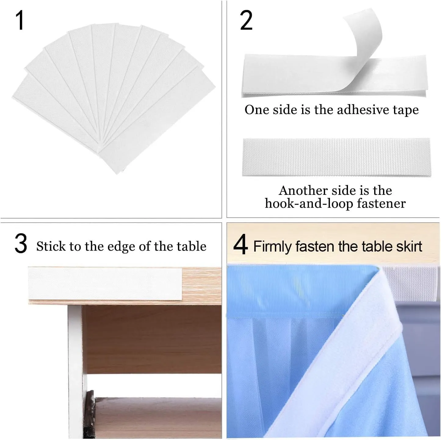Albassa Blue Tulle Table Skirt for 14FT Rectangle or Round Tables Tutu Table Skirt for Birthday Party, Baby Shower, Cake Dessert Buffet Table Decorations(L14(ft)*H 30in)