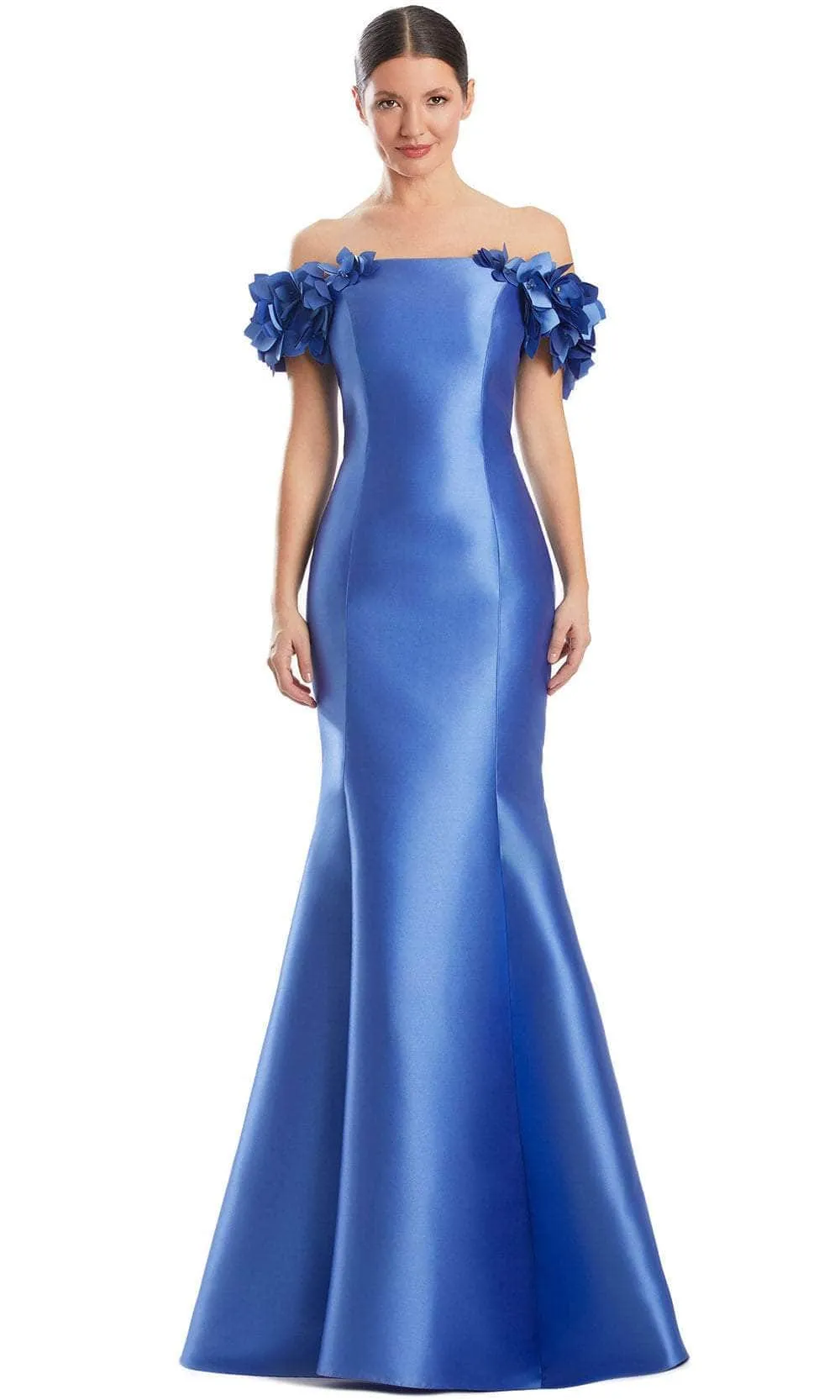 Alexander by Daymor 1991S24 - Floral Accent Off Shoulder Evening Dress