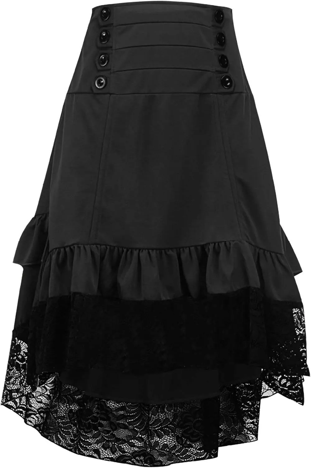 Alivila.Y Fashion Womens Gothic Steampunk Skirt Asymmetrical High Low Dress