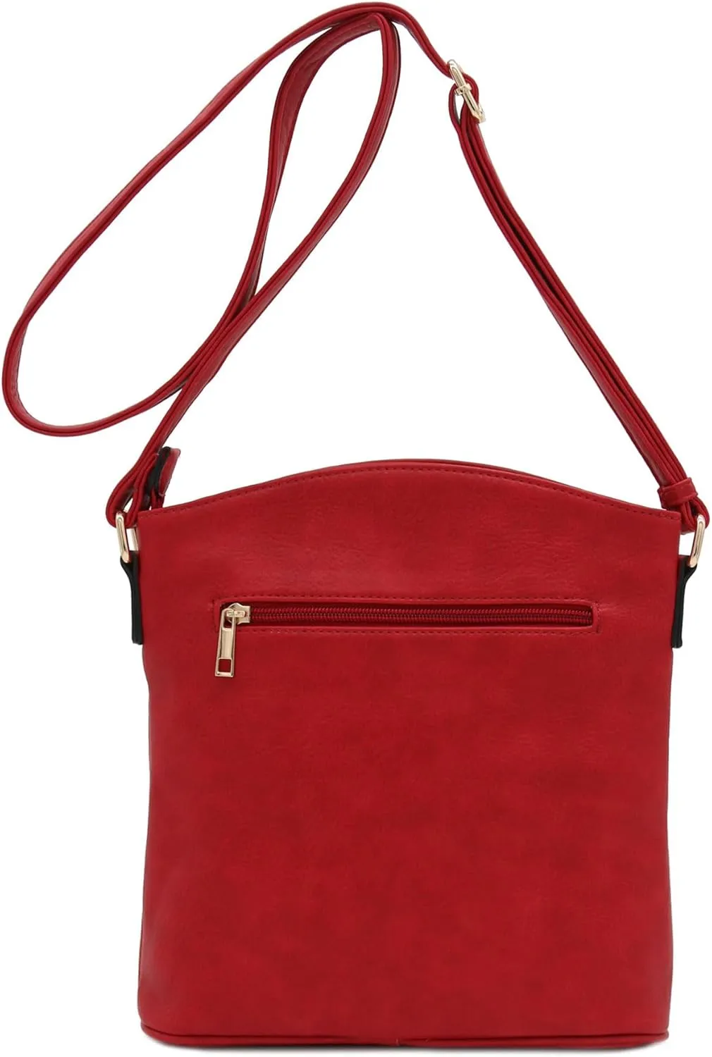 ALYSSA Triple Zip Pocket Large Crossbody Bag