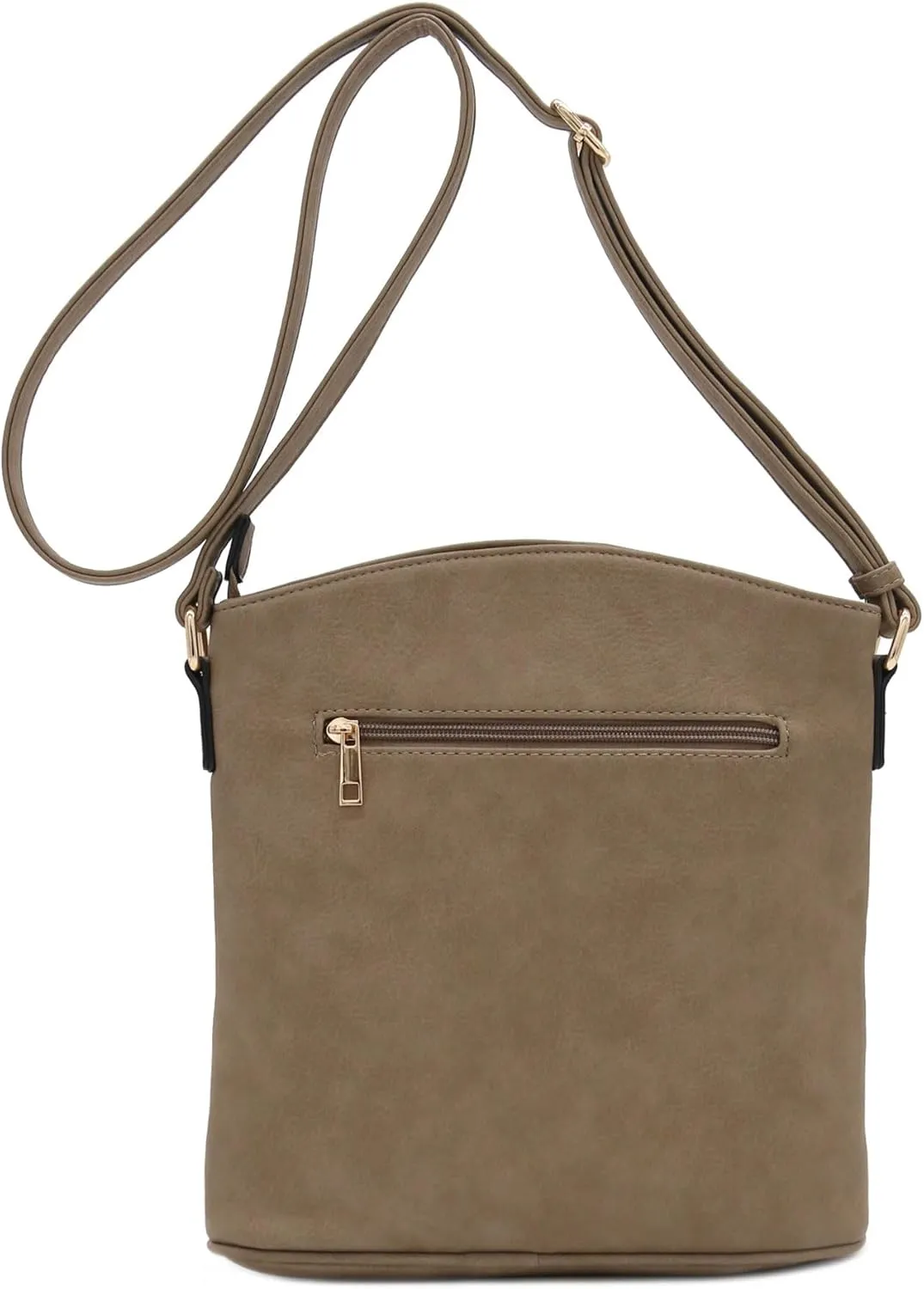 ALYSSA Triple Zip Pocket Large Crossbody Bag