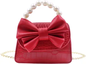 AMPOSSTO Kids Small Crossbody Purse for Girls Little Girls Toddler Mini Shoulder Wallet with Bow