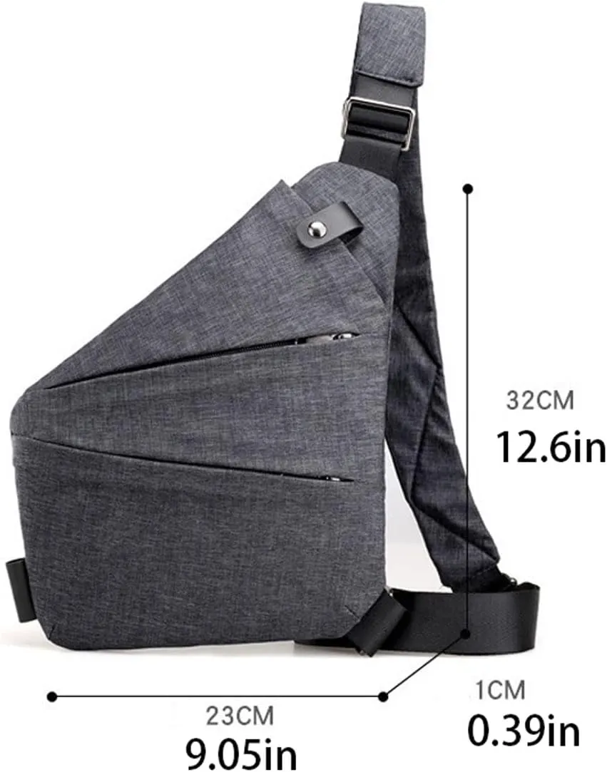 Anti Theft Crossbody Bags for Women, 2025 New Anti-Theft Travel Bag, Shoulder Bag Anti-theft Design for Travel, Sport (Black Blue - Left Shoulder)