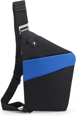 Anti Theft Crossbody Bags for Women, 2025 New Anti-Theft Travel Bag, Shoulder Bag Anti-theft Design for Travel, Sport (Black Blue - Left Shoulder)