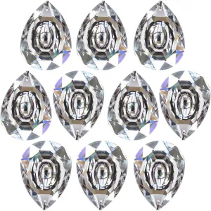 ANYE 10pcs Angel's tear Clear Crystal Prisms Drop 2.48" (63mm) with rings Glass Chandelier Lamp Part Pendant hanging drops parts PJ0029x10
