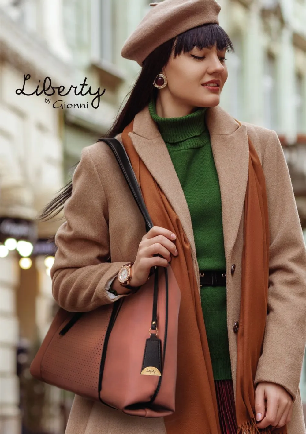 ANZU A LINE HANDHELD TOTE11GL270-TAN
