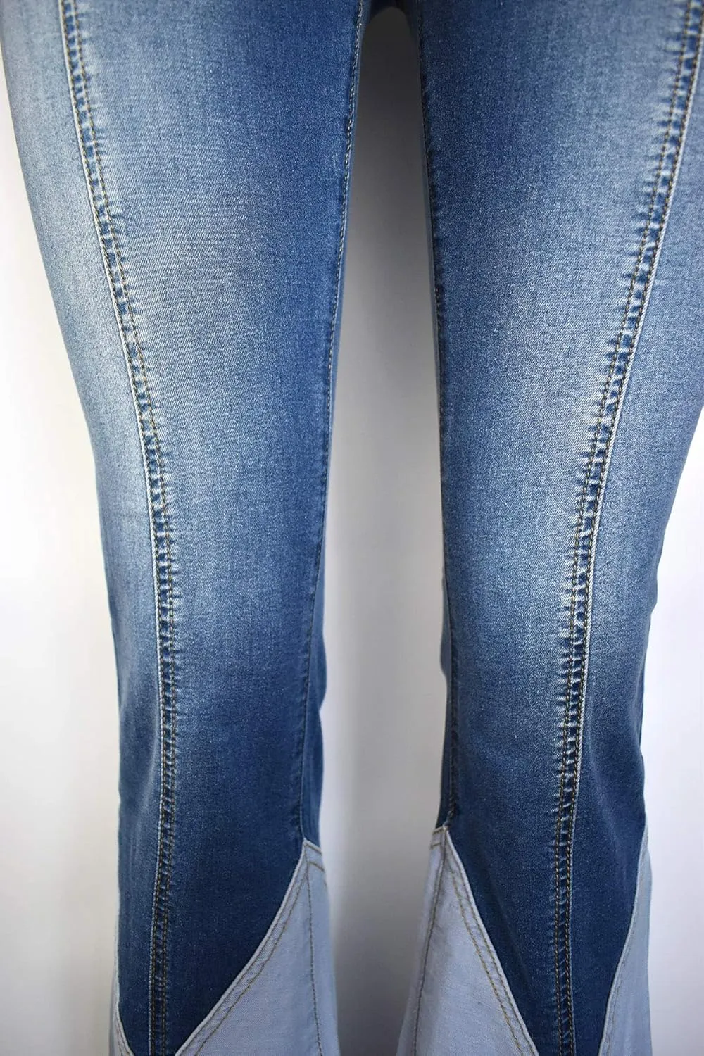 Aodrusa Women Frayed Patch Jeans High Waist Raw Hem Denim Y2k Pants Boyfriend