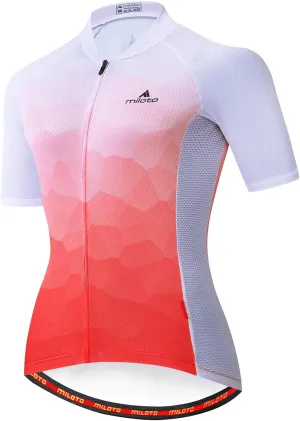 Aogda Cycling Jerseys Women Bike Tops Bicycle Shirts Ladies Biking Clothing