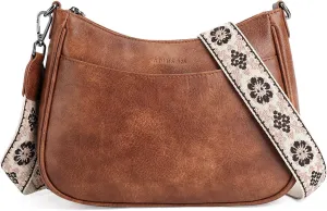 APHISON Trendy Leather Crossbody Purse with Adjustable Strap, Women's Shoulder Handbag