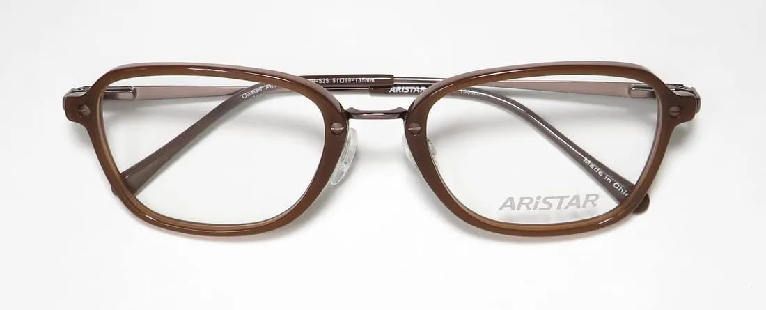 Aristar 18651 Mens Designer Full-rim Flexible Hinges Eyeglasses/Glasses