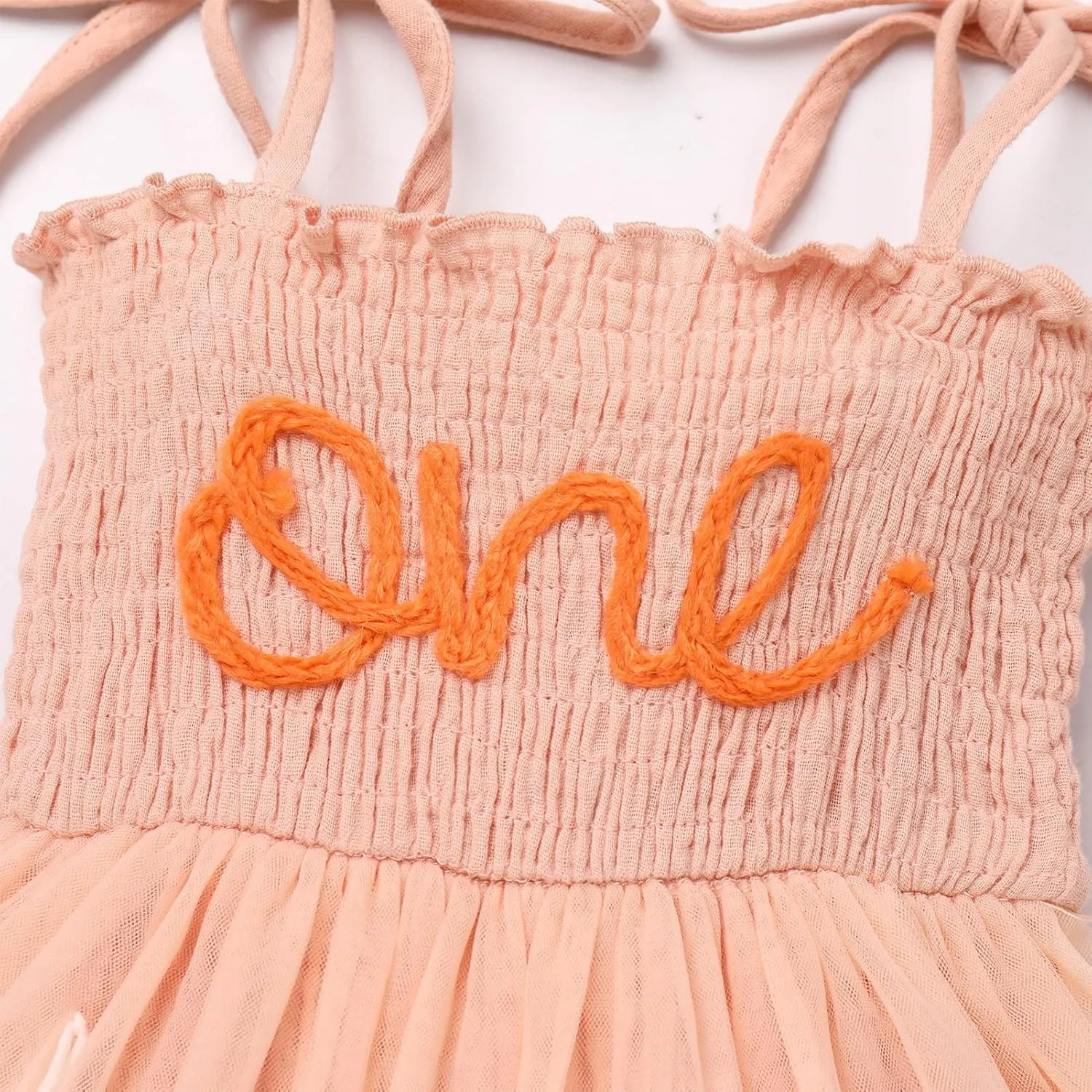 AWIBMK Baby Girls 1st Birthday Outfit Spaghetti Straps Romper Dress with Headband Sleeveless Princess Cake Smash Clothes