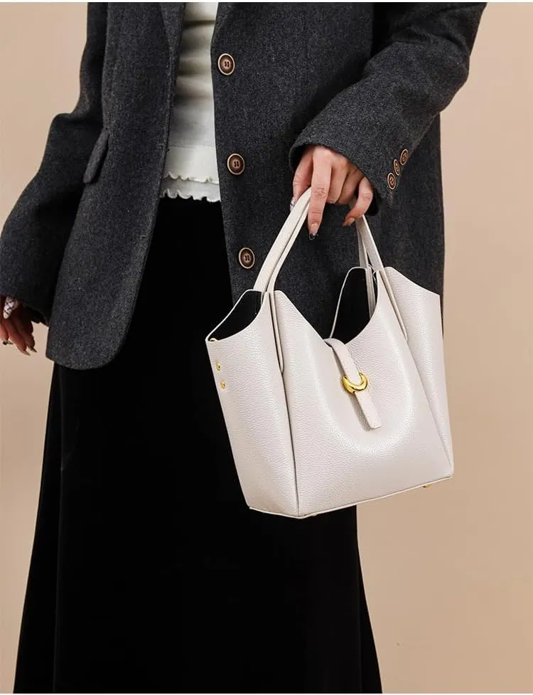 Axcone Fashionable and casual multifunctional soft leather handbag, shoulder bag, diagonal bag