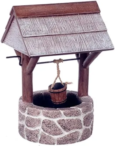 Aztec Imports, Inc. Dollhouse Miniature Wishing Well, Fieldstone