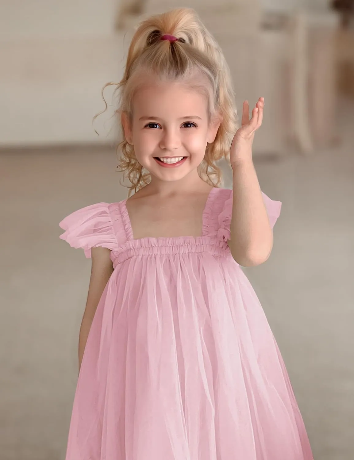 Baby Girl First Birthday Outfit Cake Smash 1st Birthday Dress with Flower Headband