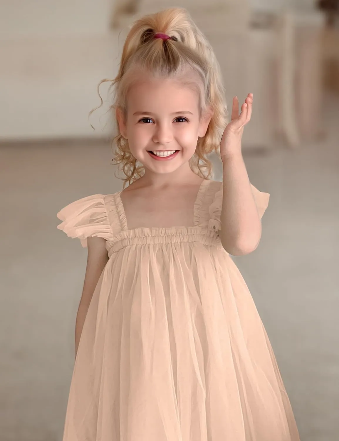 Baby Girl First Birthday Outfit Cake Smash 1st Birthday Dress with Flower Headband