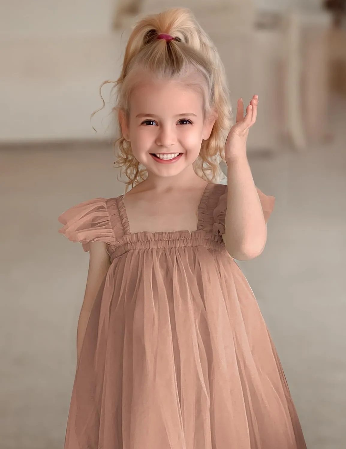 Baby Girl First Birthday Outfit Cake Smash 1st Birthday Dress with Flower Headband