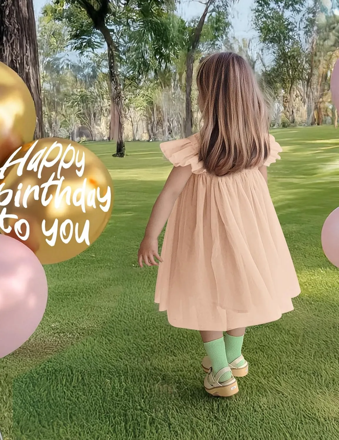 Baby Girl First Birthday Outfit Cake Smash 1st Birthday Dress with Flower Headband