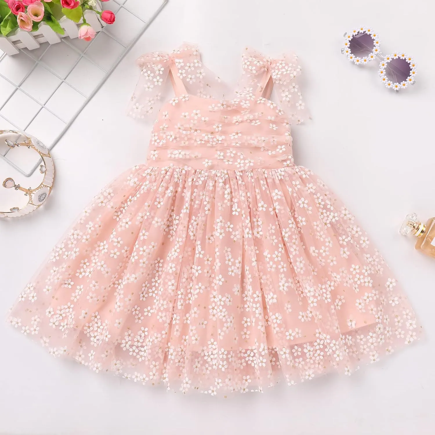 Baby Girls Tutu Dress Summer Sleeveless Backless Princess Birthday Party Dresses Sequin Ruffle Tulle Bowknot Sundress