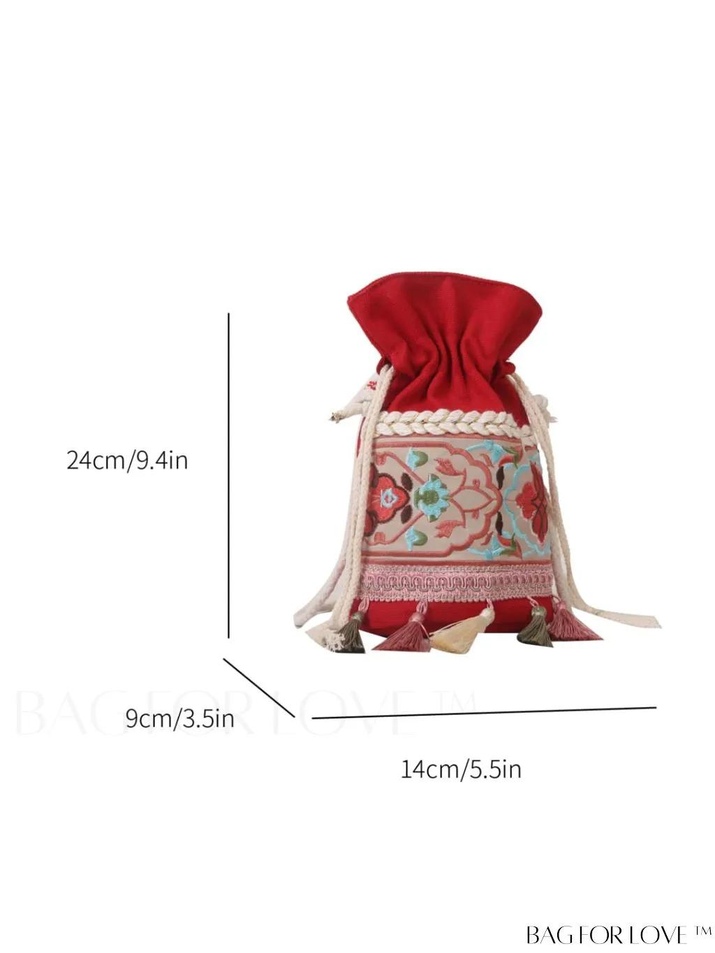 BagForLove - Bohemian Embroidery Tassel Crossbody Bag: Vintage Style, Womens Mini Design