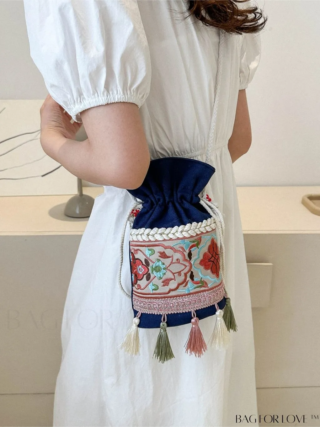 BagForLove - Bohemian Embroidery Tassel Crossbody Bag: Vintage Style, Womens Mini Design