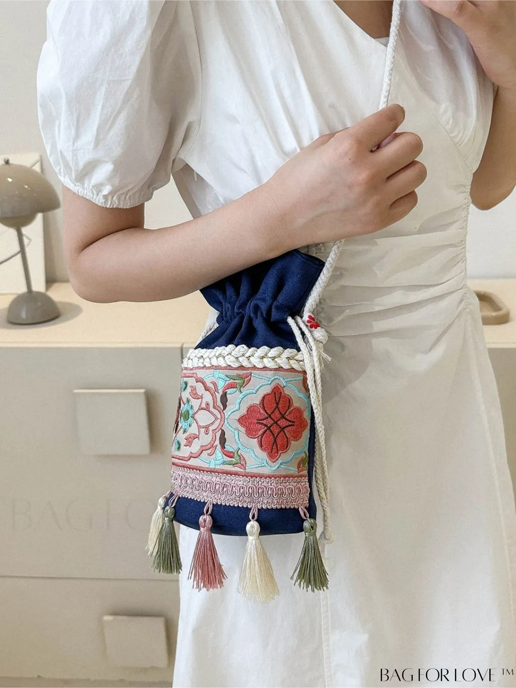 BagForLove - Bohemian Embroidery Tassel Crossbody Bag: Vintage Style, Womens Mini Design