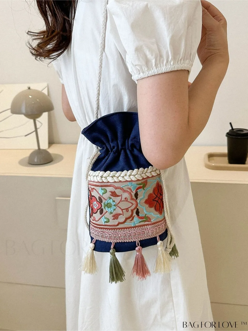 BagForLove - Bohemian Embroidery Tassel Crossbody Bag: Vintage Style, Womens Mini Design