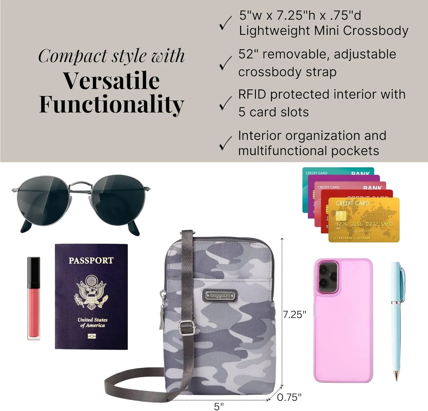 Baggallini Take Two Bryant RFID Crossbody Bag